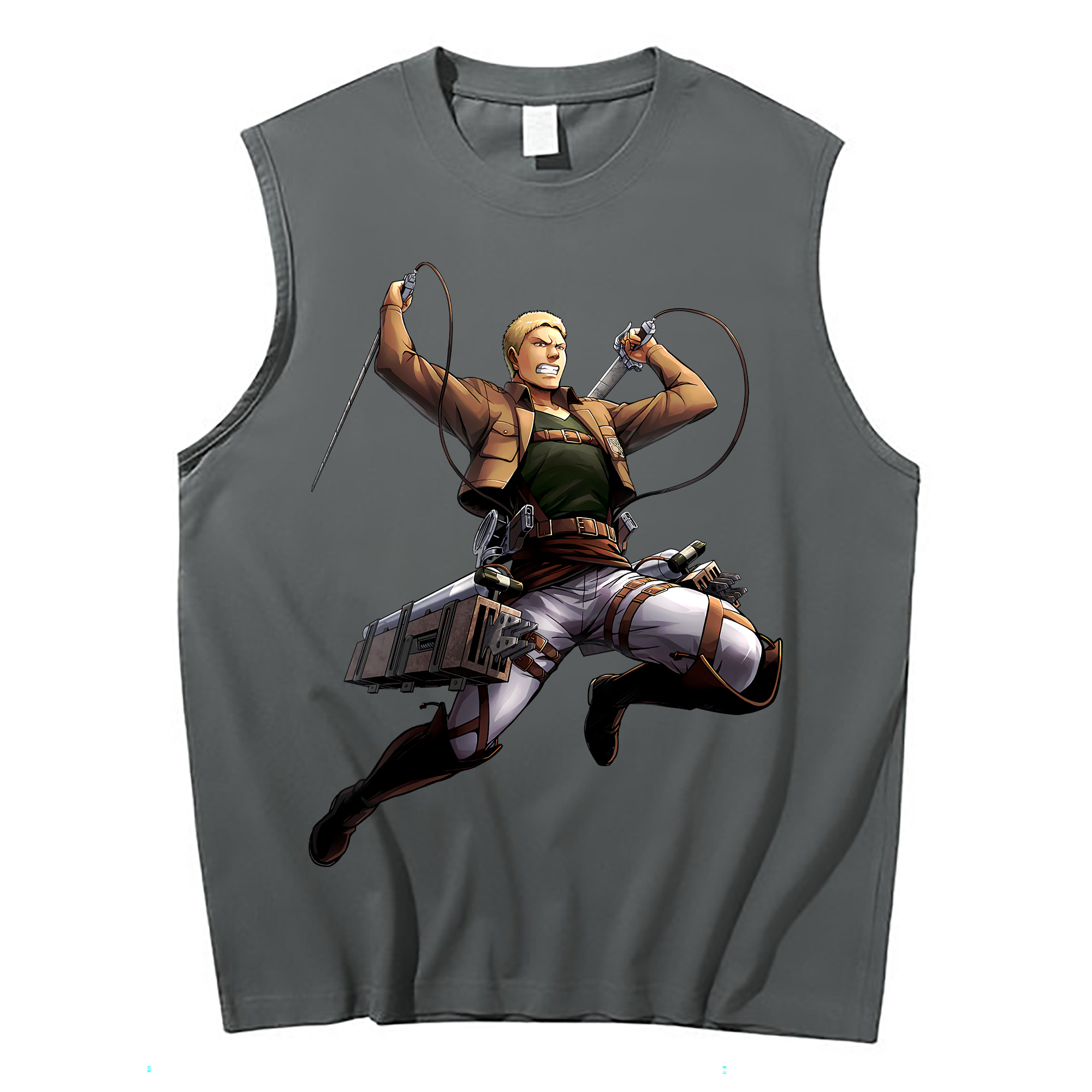 （画像用） 進撃の巨人 ライナー・ブラウン Attack on Titan Reiner Braun コットン100％タンクトップ（フロントプリント）